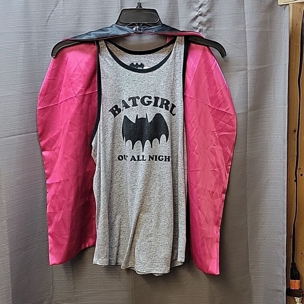 DC Comics Bat Girl Out All Night graphic racerback tank top Junior size XL 15-17